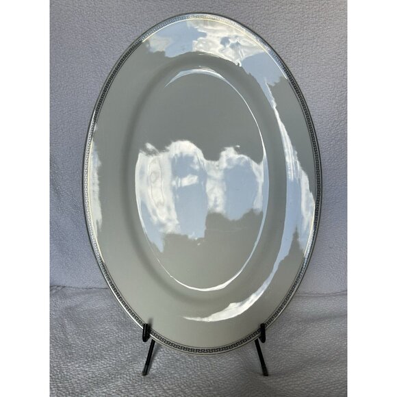 TK Thun Platter Large 16 1/8”L x 11 1/4”W Greek Key  Czechoslovakia VGUC - Picture 12 of 16
